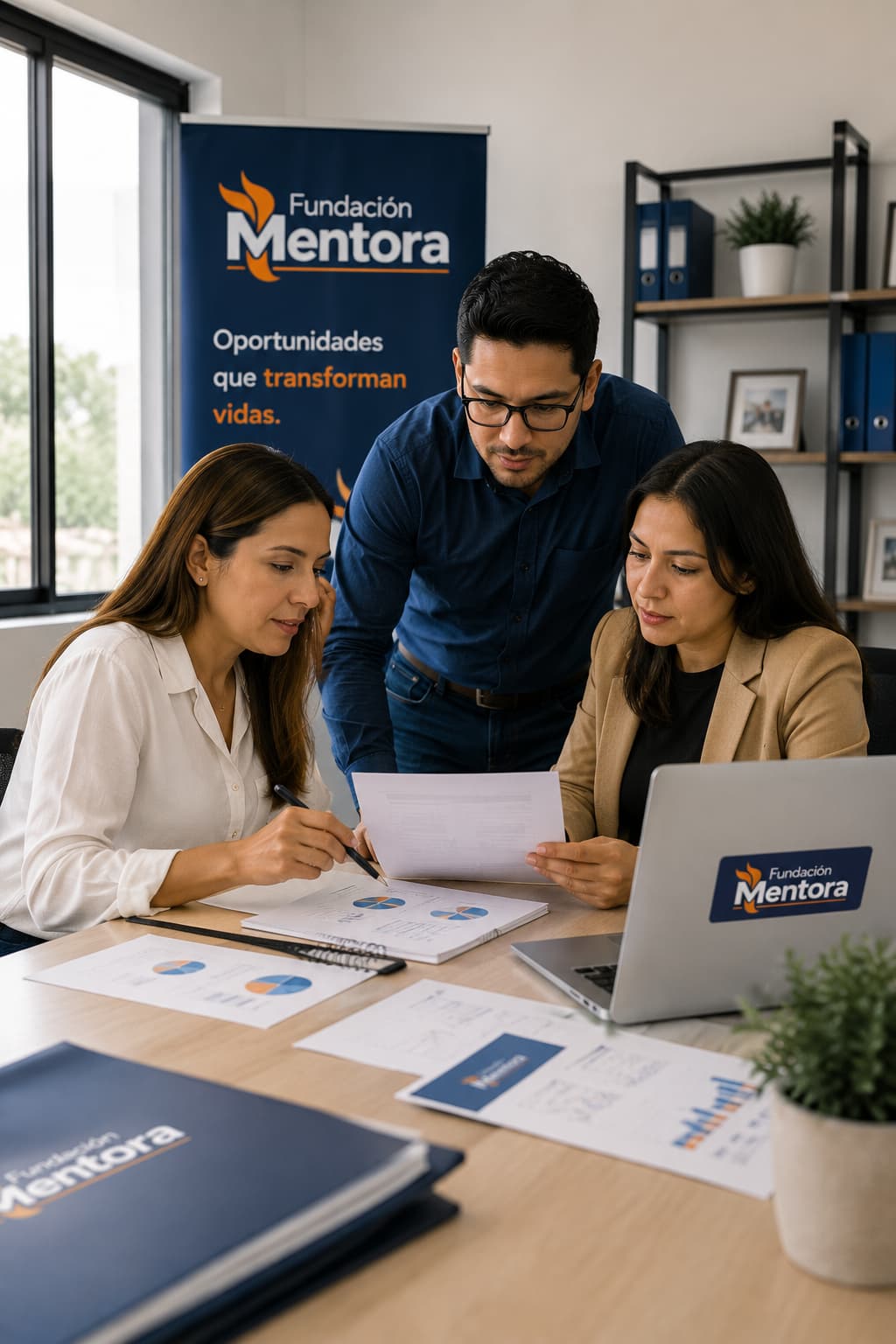 Reunión institucional de Fundación Mentora enfocada en transparencia, gestión responsable y rendición de cuentas.